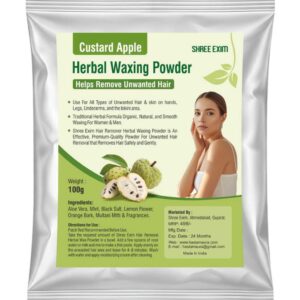 Shree Exim Hair Removal Herbal Waxing Powder For Women Custard Apple Unwanted Hair Remover