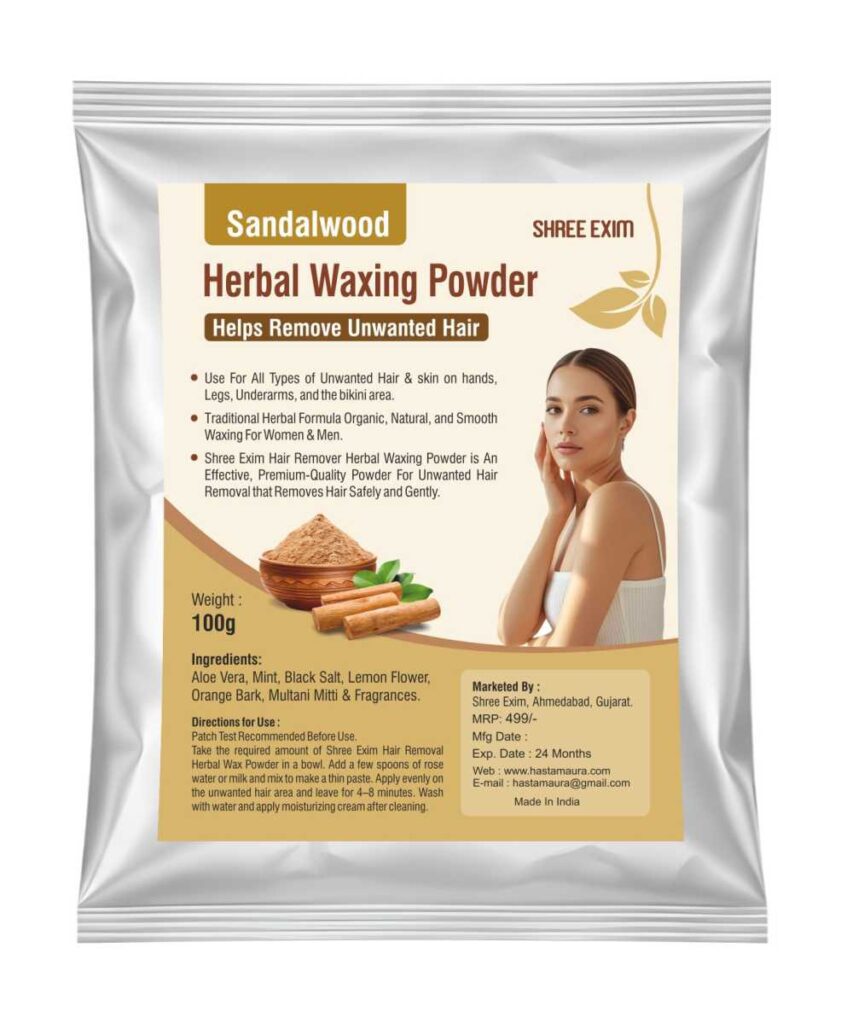 Shree Exim Hair Removal Herbal Waxing Powder For Women Sandalwood Unwanted Hair Remover