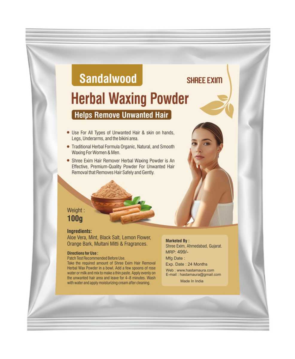 Shree Exim Hair Removal Herbal Waxing Powder For Women Sandalwood Unwanted Hair Remover