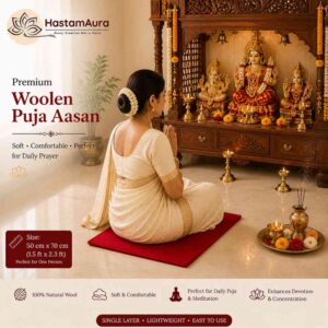 Shree Exim Red Woolen Pooja Aasan For Prayer Worship Puja Mat Buy Online HastamAura Ahmedabad Gujarat India