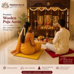 Shree Exim Yellow & Red Woolen Pooja Aasan For Prayer Worship God Puja Mat Laxmi Vishnu Buy Online HastamAura Ahmedabad Gujarat India