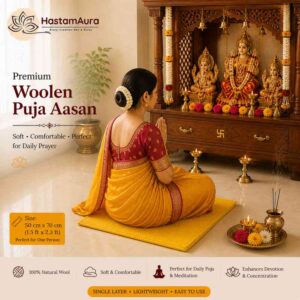 Shree Exim Yellow Woolen Pooja Aasan For Prayer Worship Puja Mat Buy Online HastamAura Ahmedabad Gujarat India